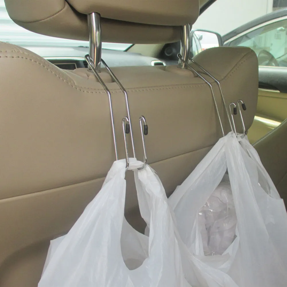2 Universal Car Back Seat Headrest Hanger Holder Hooks Bag Purse Organizer SUV