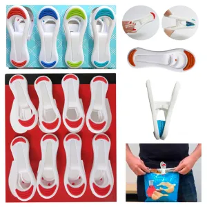 24PC Kitchen Chip Clips Snack Bag Sealing Grip Food Storage Multi Purpose Crafts