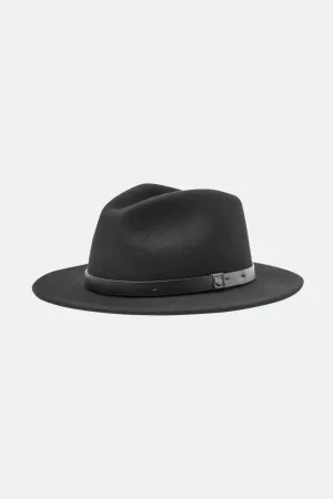 Brixton Black/Black Messer Packable Fedora