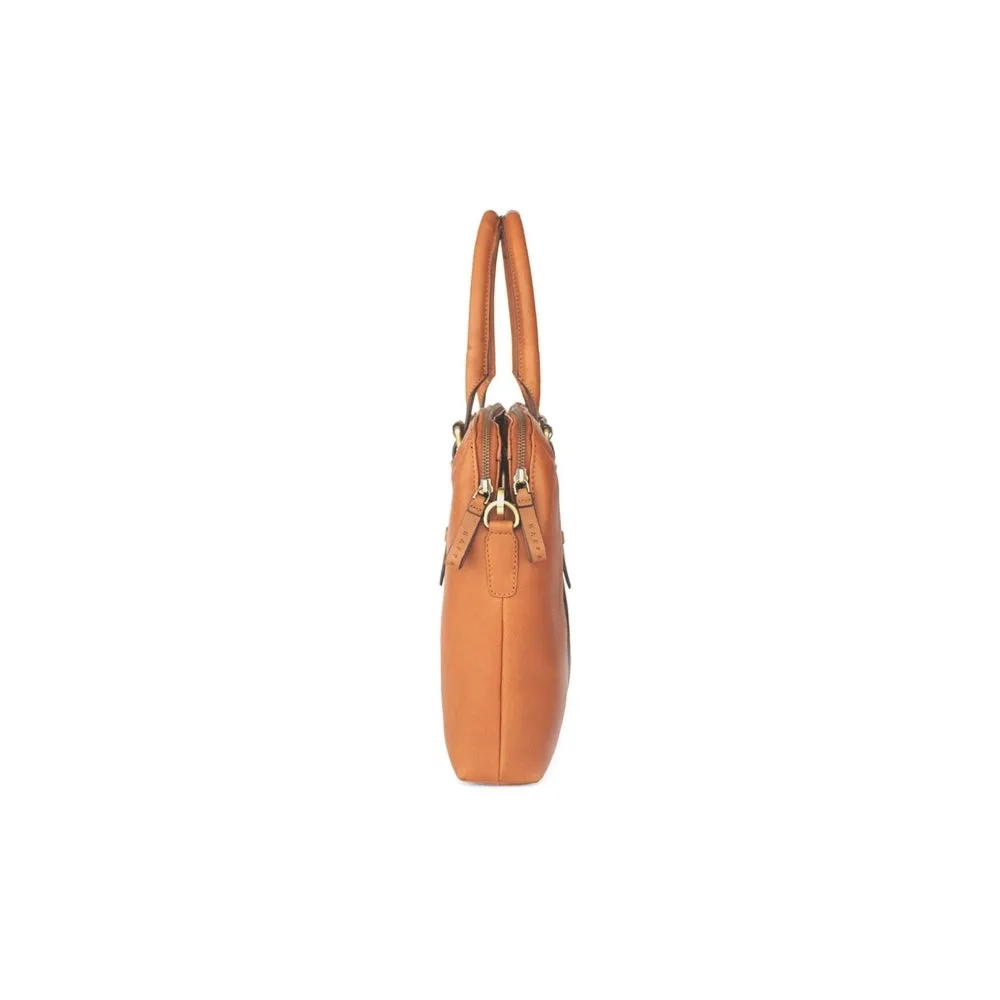 Nappa Dori Tan Dual Zip Laptop Bag