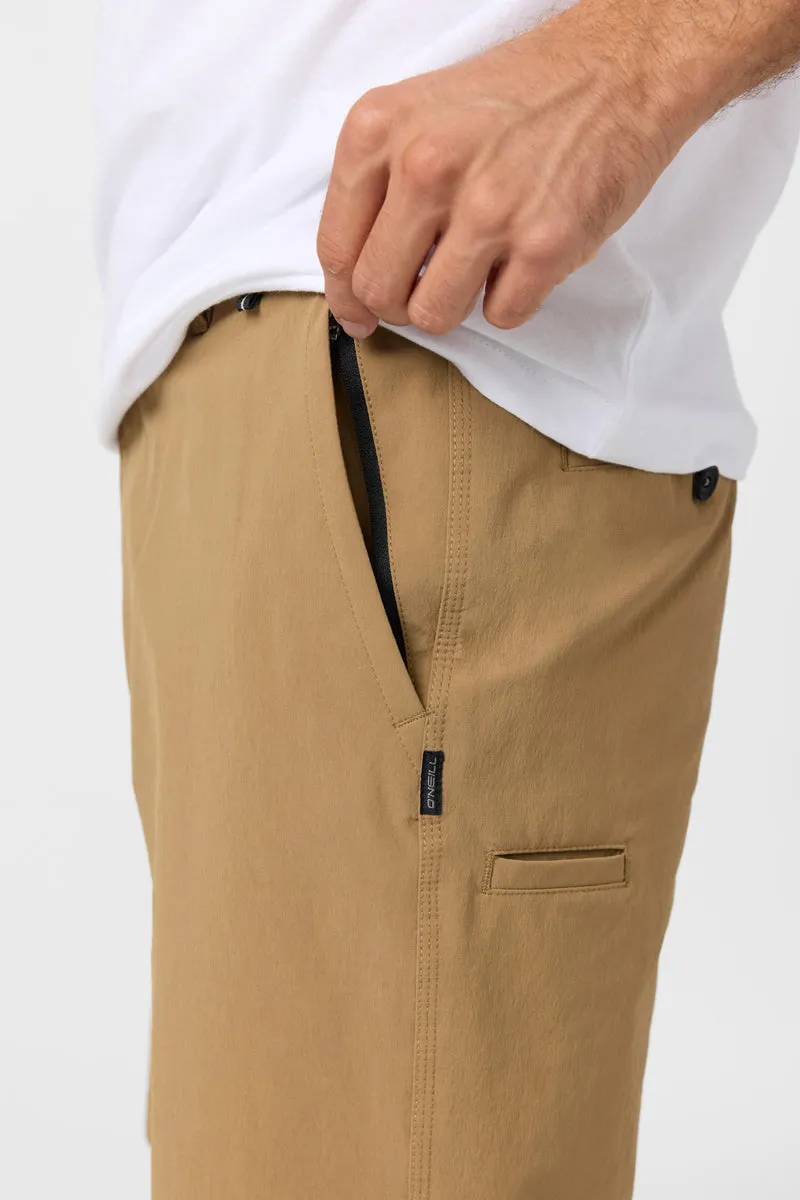 O'Neill TRVLR 20" Cargo Hybrid Shorts - Dark Khaki