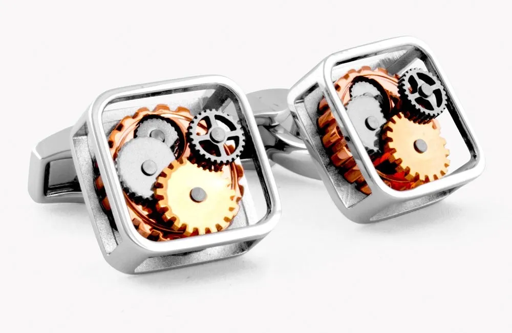 Square Gear Cufflinks