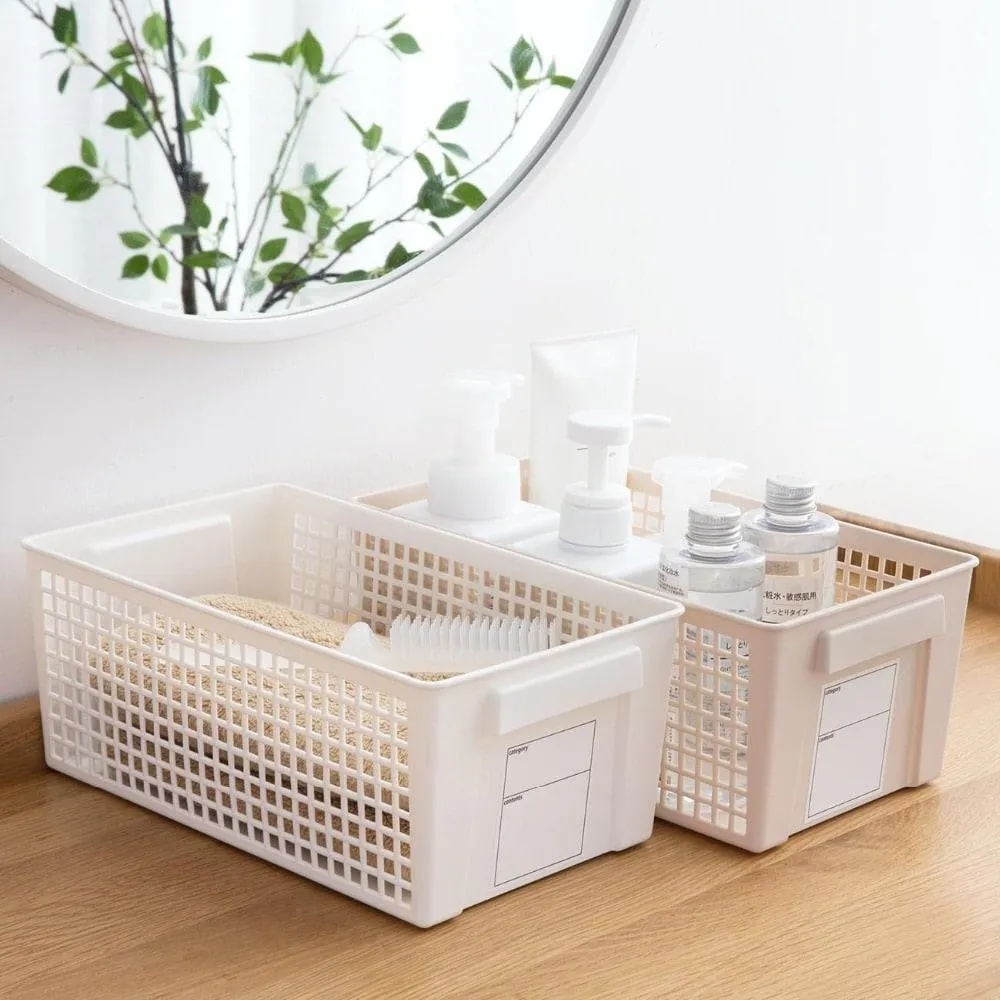White/Beige Storage Basket