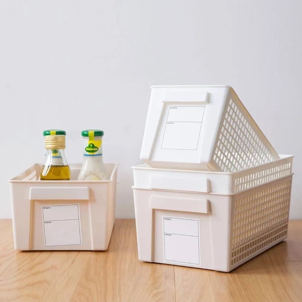 White/Beige Storage Basket